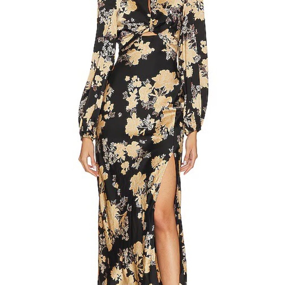 NWT ASTR the Label Suzy Dress Black & Cream Floral Small